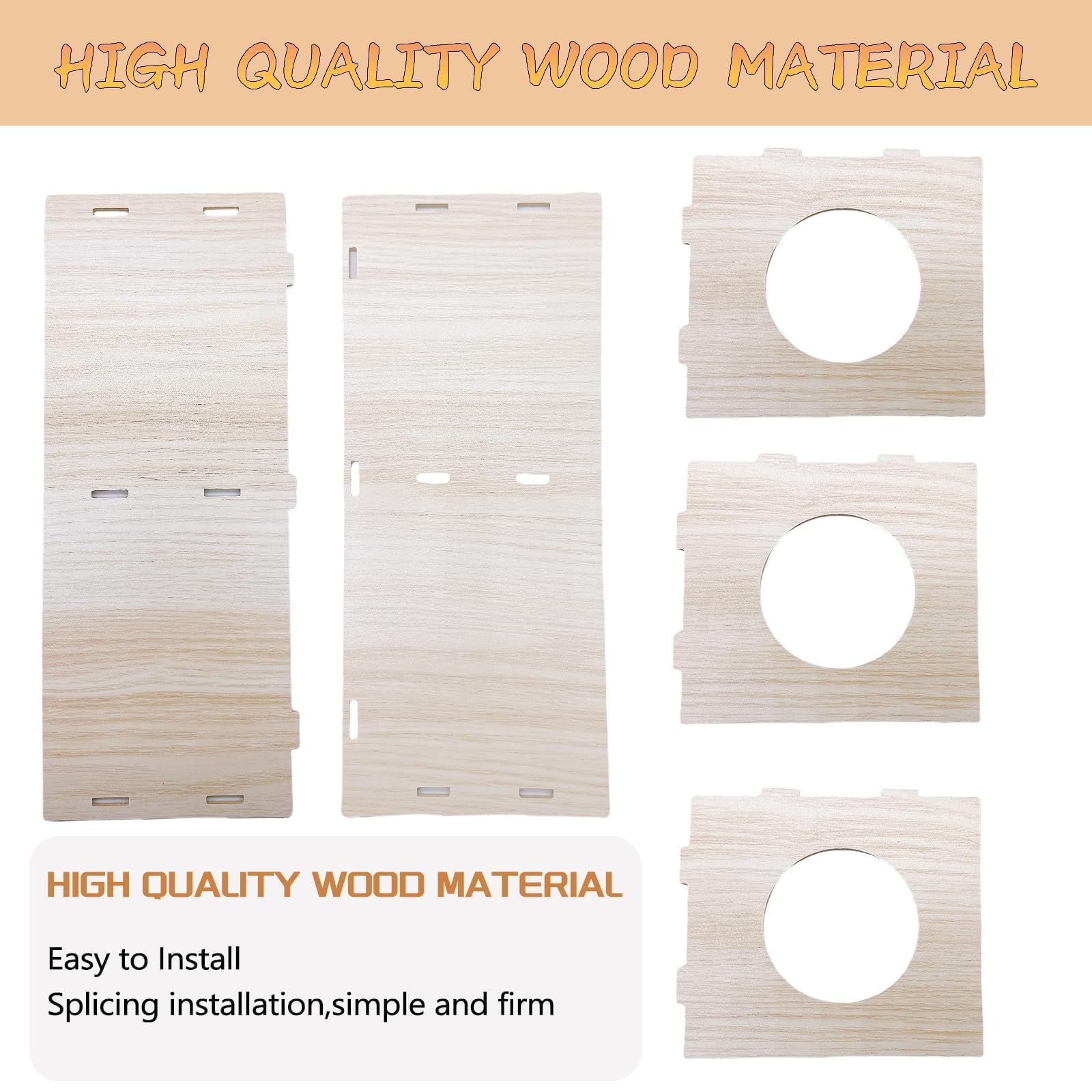 Hamiledyi natural sanded wood with smooth edges for safe chewing and play.