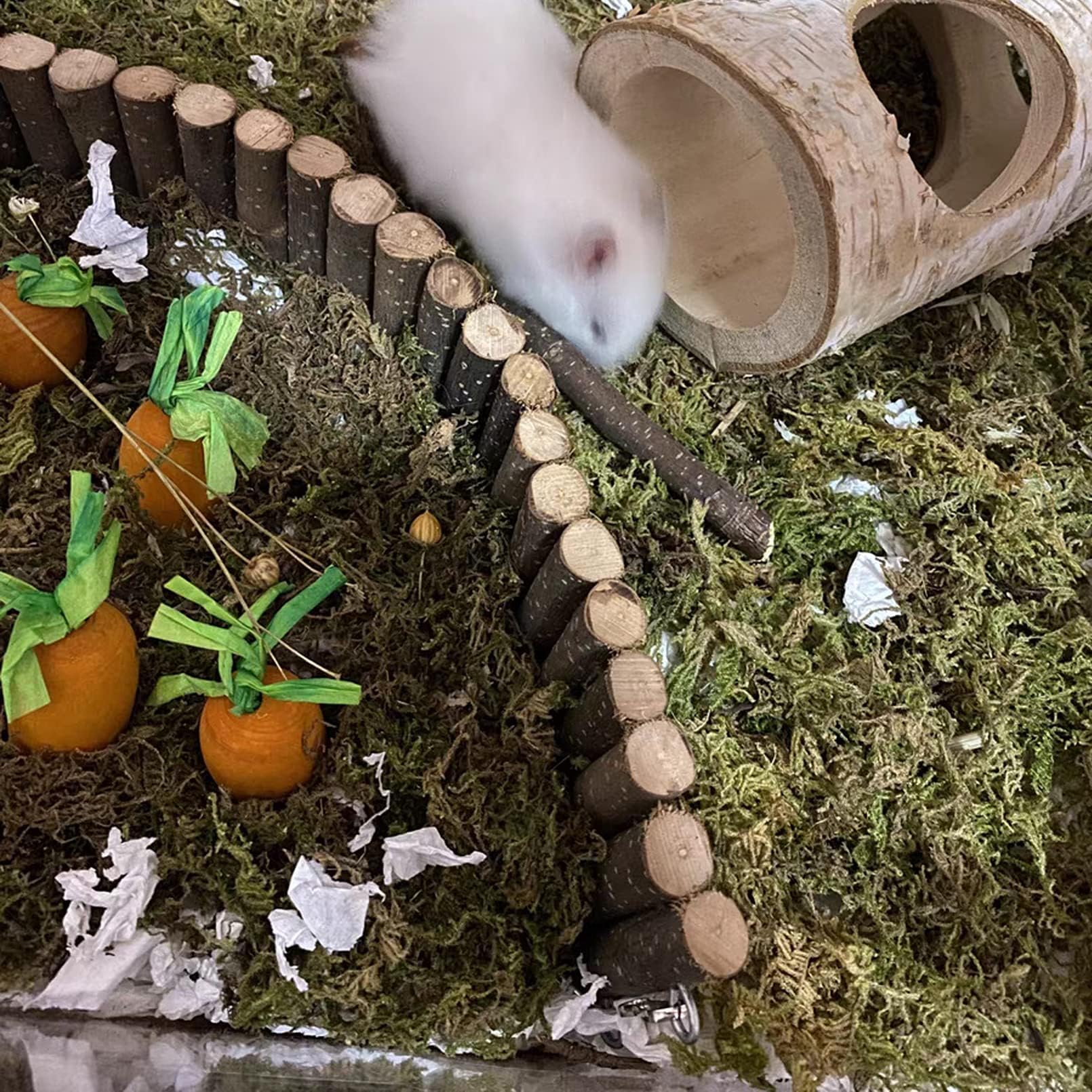 Hamiledyi small-pet-nest-cozy-bridge image suggests a secure space under the bridge for naps.