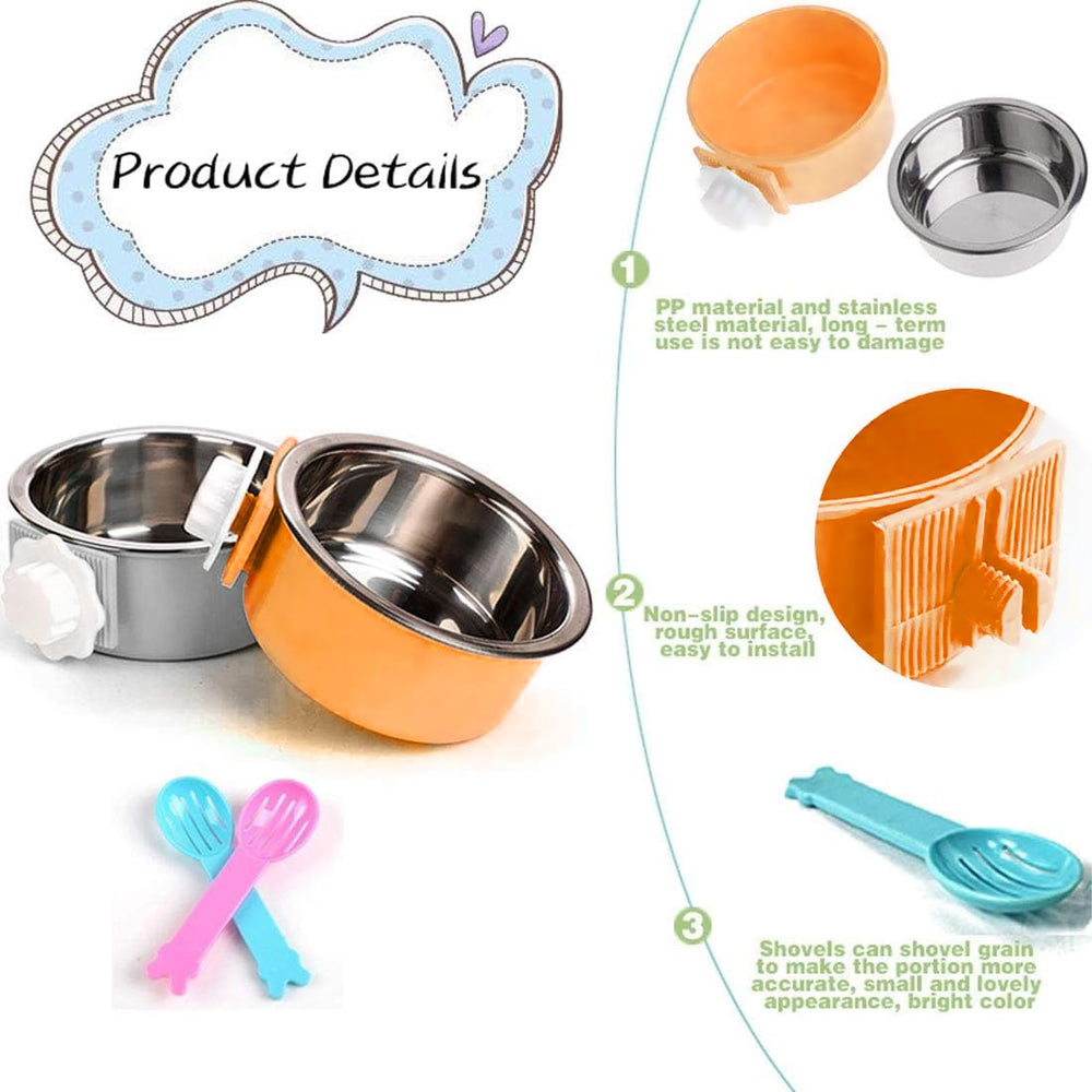 Hamiledyi spill-proof crate bowls prevent mess during feeding