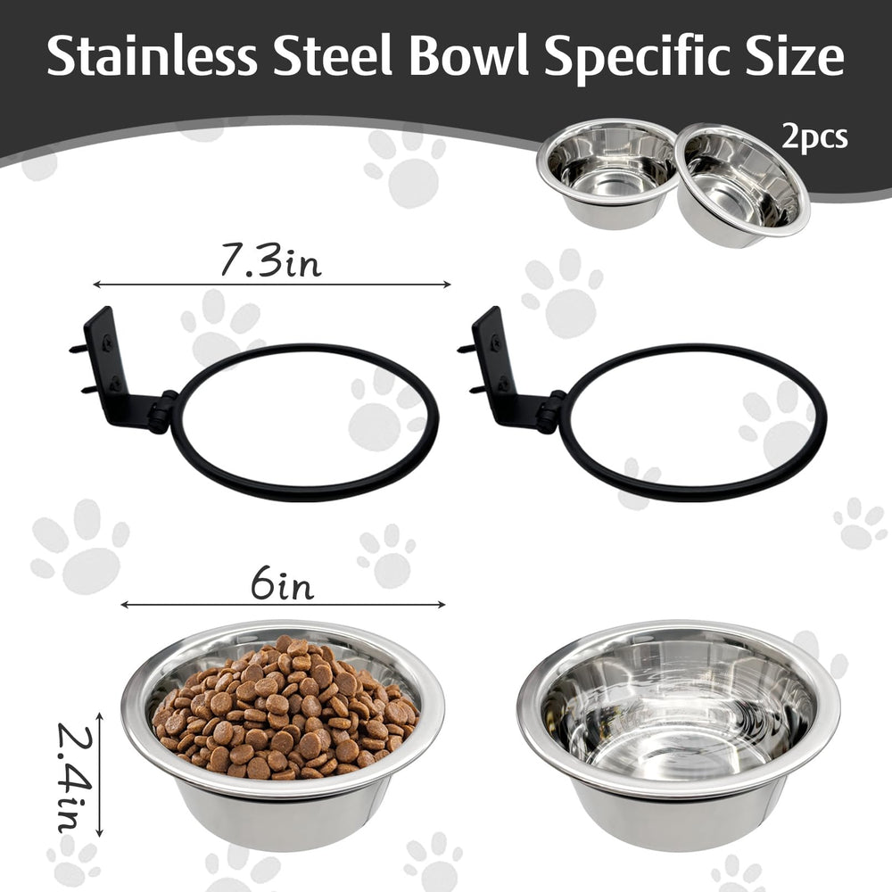 Hamiledyi stainless steel bowls in 6-inch and 8-inch sizes for pets.