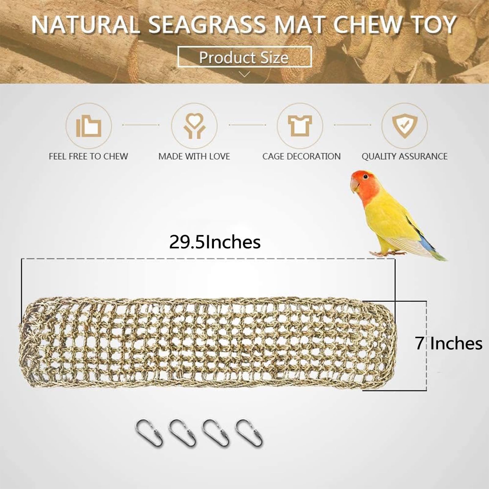 Hamiledyi suitable species mat shows variety of birds and small pets.