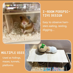Hamiledyi two-chamber exploration layout invites pets to choose resting or snacking spots.