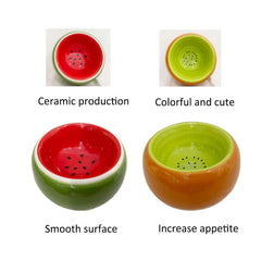 Hamiledyi two-pack ceramic pet bowls keep meals organized and accessible