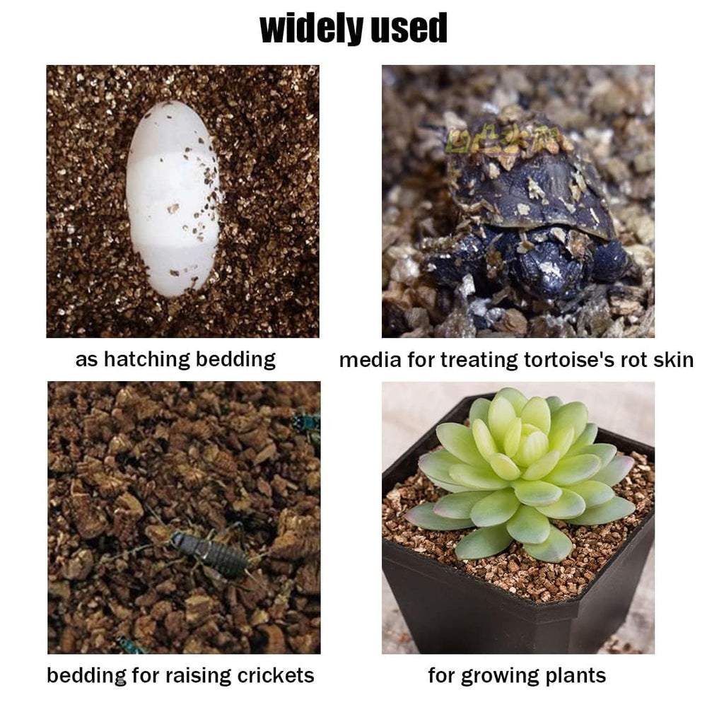 Hamiledyi vermiculite bedding habitat-creation demonstrates natural environment mimic for snakes, tortoises.