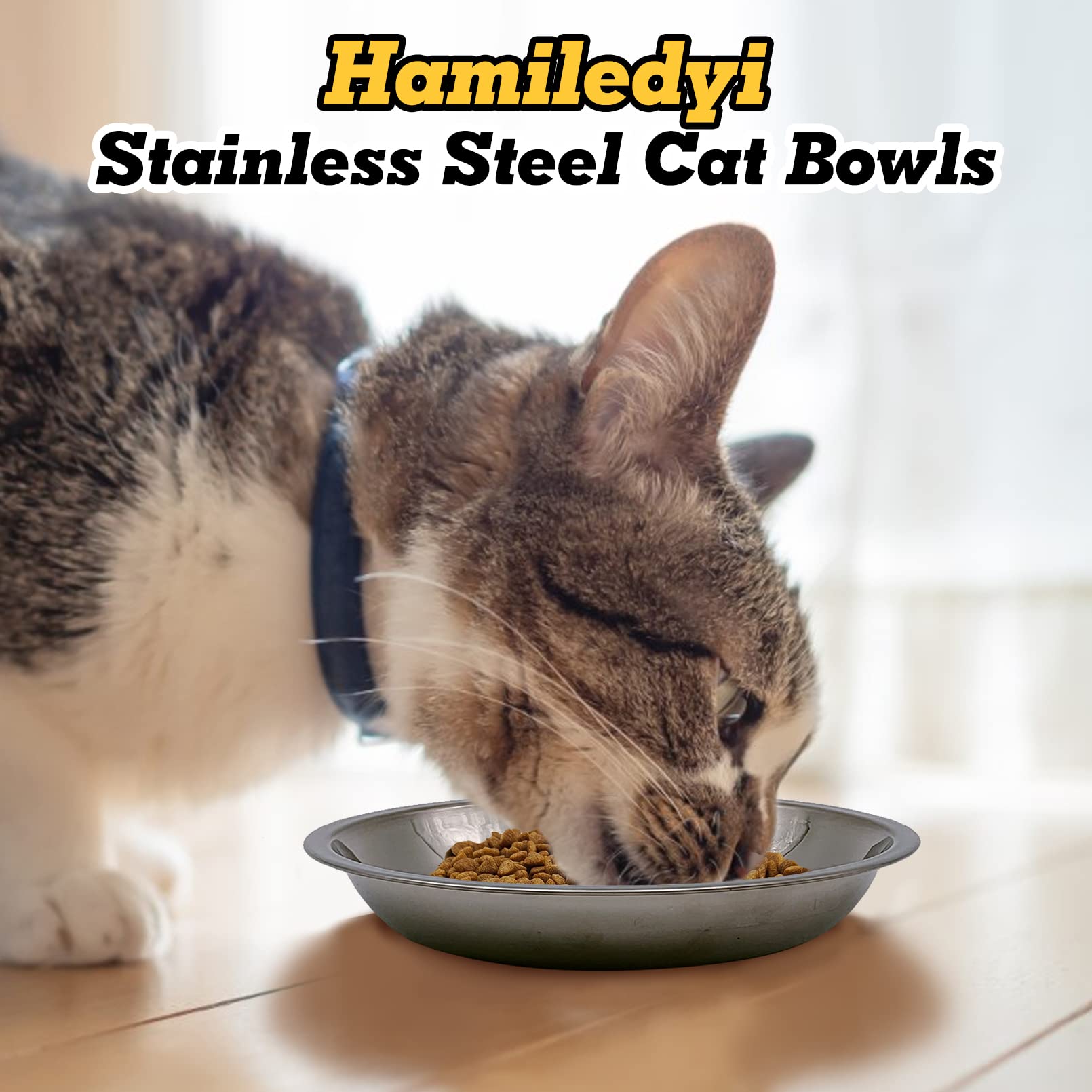 Hamiledyi whisker-relief bowls with shallow design for comfortable pet dining