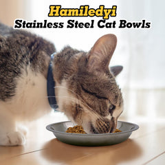 Hamiledyi whisker-relief bowls with shallow design for comfortable pet dining