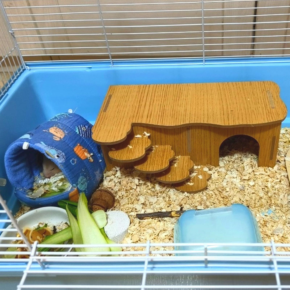 Hamiledyi wooden habitat offers safe, chew-resistant design for long-lasting fun