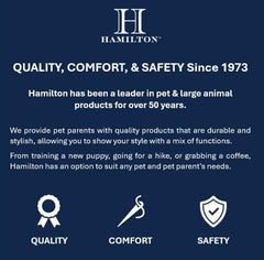Hamilton metal slip-link collar closeup steel links highlight strength for powerful pullers.