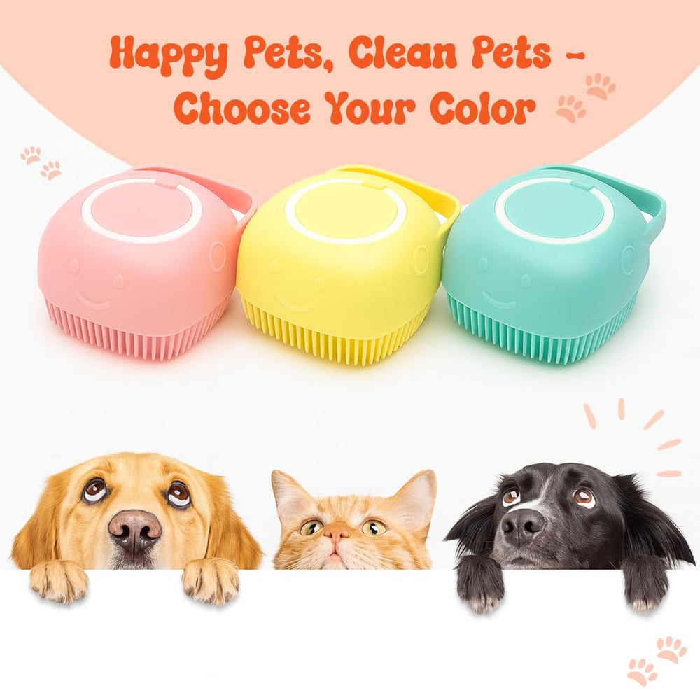 HamInWay massage-focused design comforts dogs during bath-time grooming.