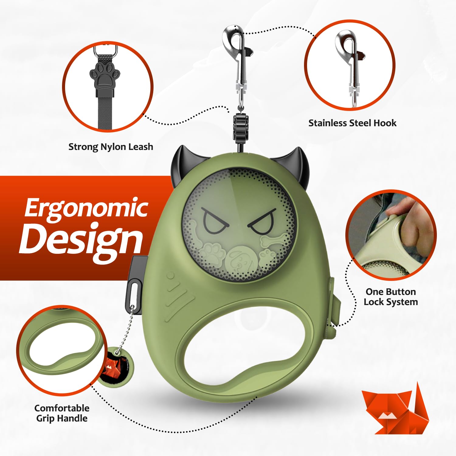 HamInWay small-dog friendly leash supports dogs up to 33 lbs