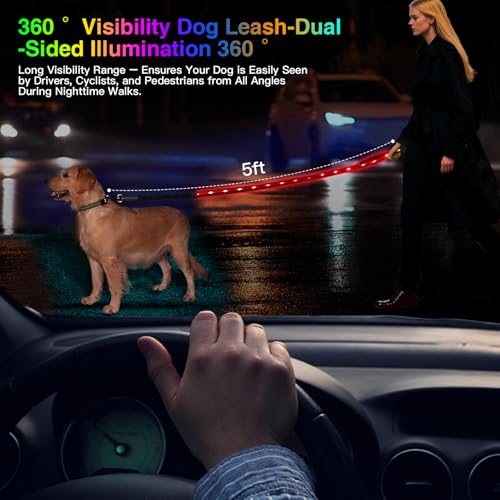 hamraba durable soft PVC leash provides a comfortable grip during walks