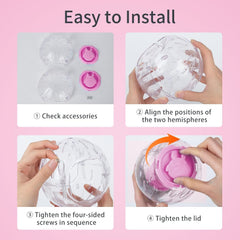 Rope-carry design on the hamster toy enables easy transport.