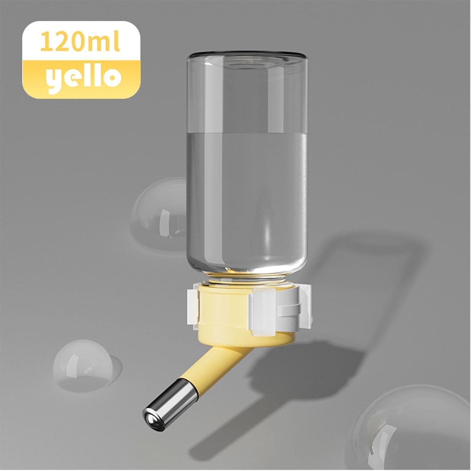 Hamster Water Bottle features a metal spout to reduce contamination risk.