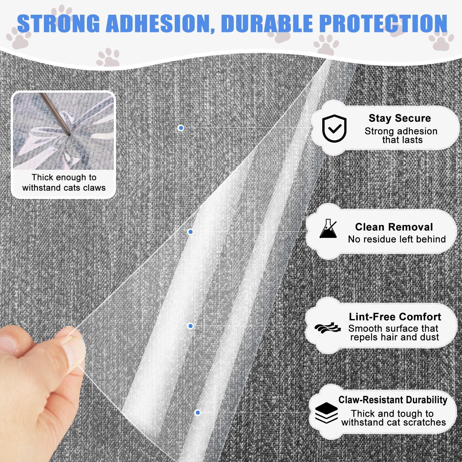 Hamtima cat scratch protector on a door frame highlights versatile pet-proofing at entryways.