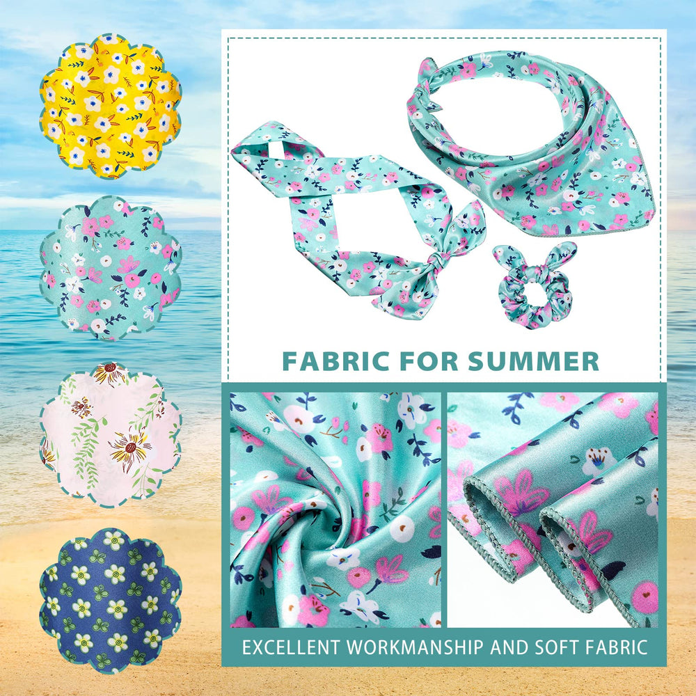 Hanaive bandana pack contents with scrunchies ready for gifting.
