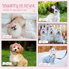 Hanaive dog bows with rubber bands for secure attachment during walks.