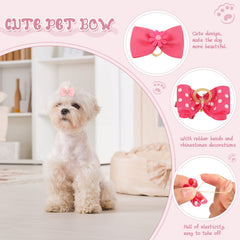 Hanaive small-size dog bows measure 1.77 x 1.18 inches for lightweight wear.