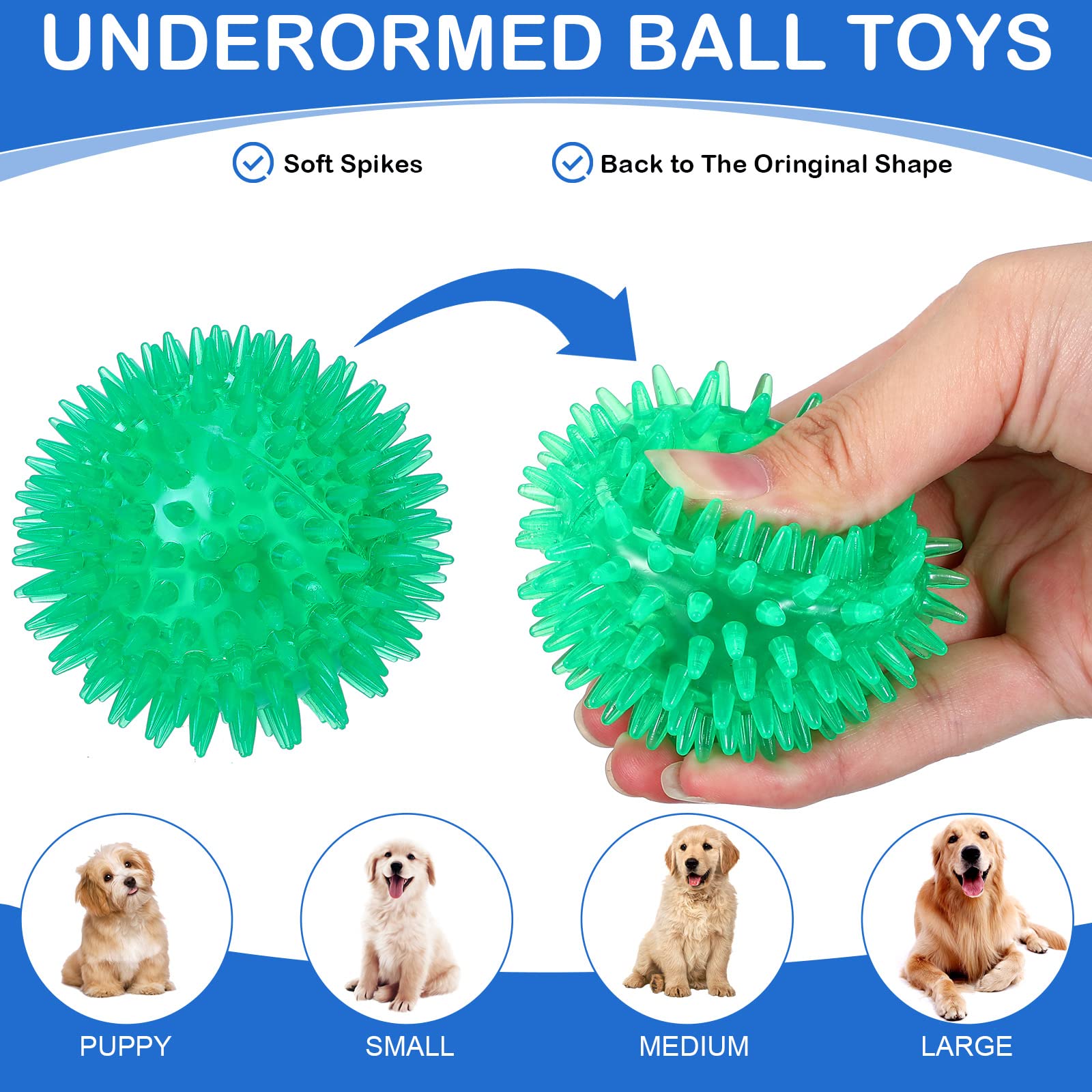 Hanaive squeaky ball in action for fetch training outdoors