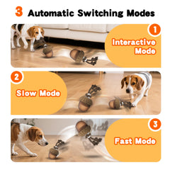 Hanarook Acron interactive dog ball LED lights boost visibility during indoor play.