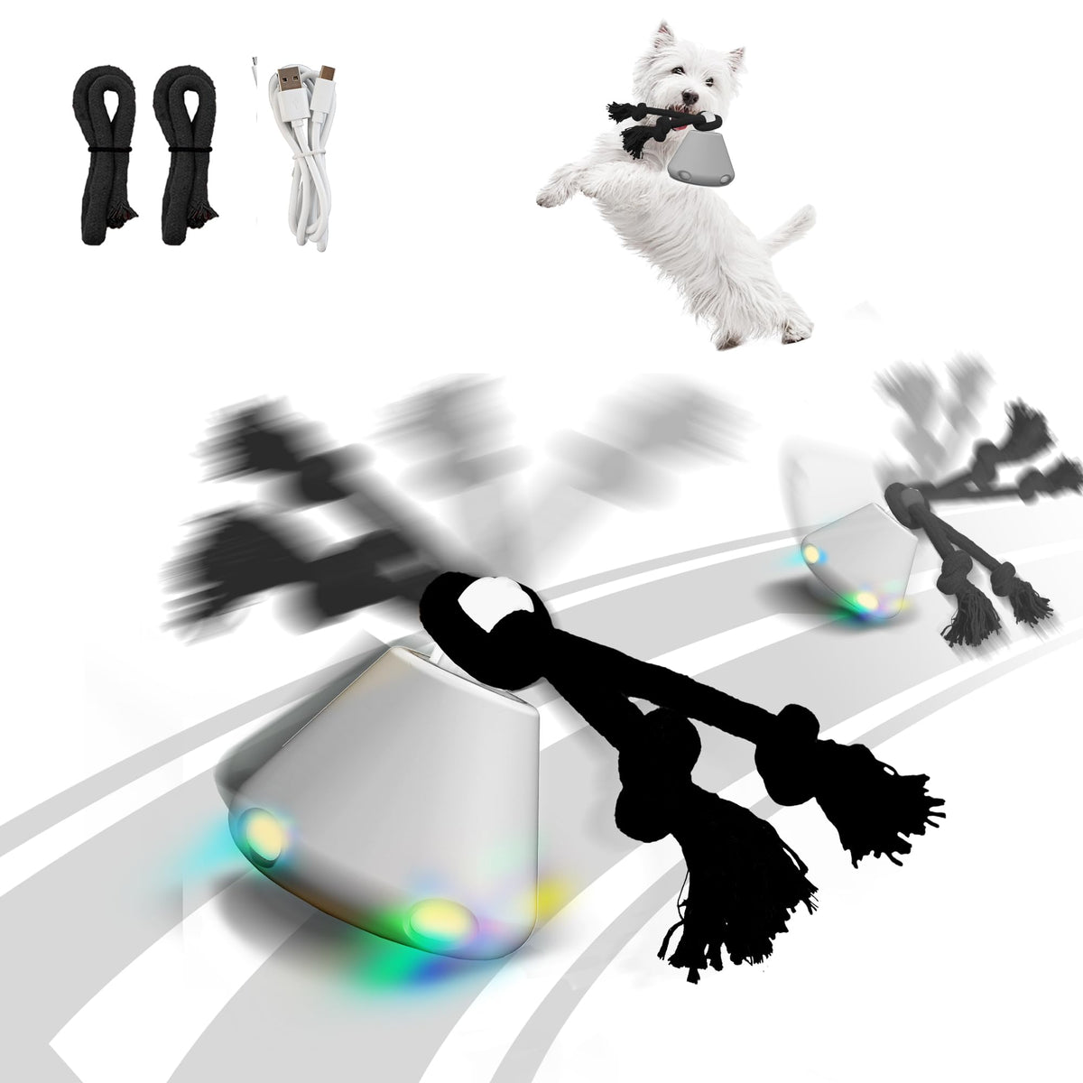 Hanarook interactive dog ball active sensor engages dogs in motion-filled play