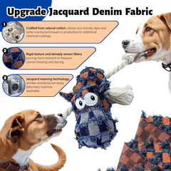 Hanarook plush chew toy soft texture with squeaker and crinkle sounds for engagement