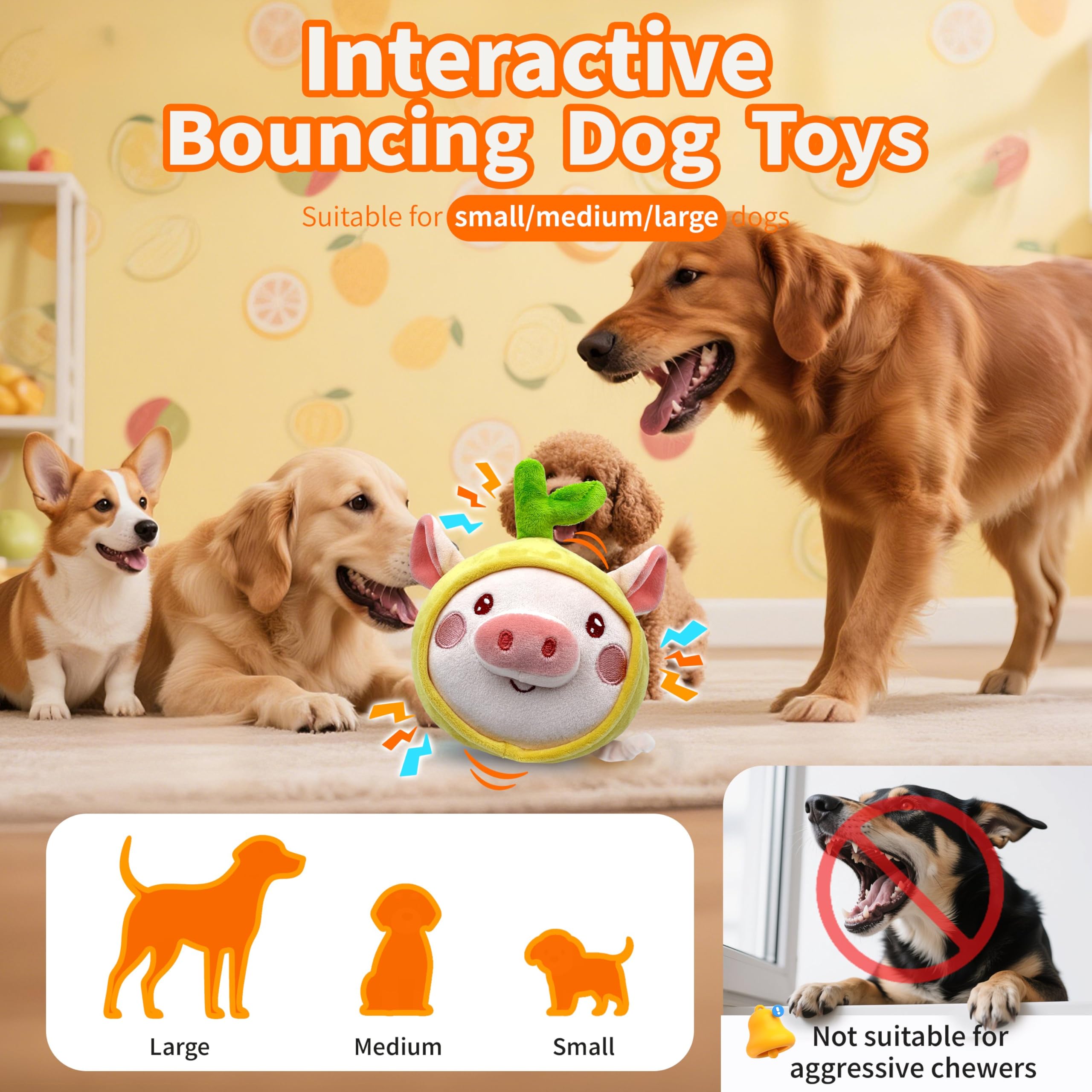 Hanarook USB-rechargeable dog toy offers quick charging for extended play sessions.