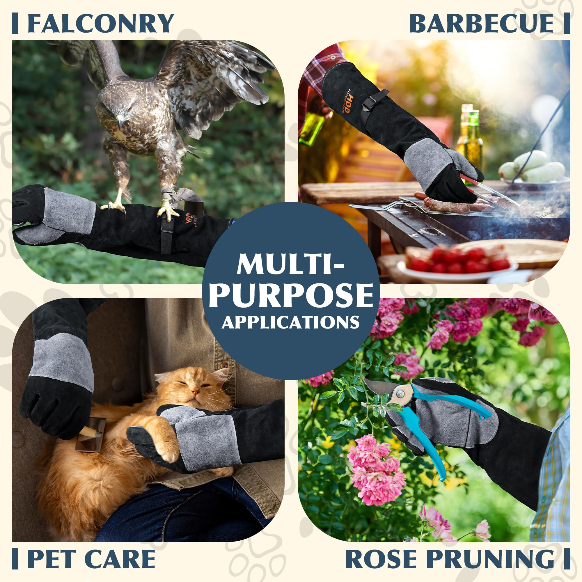 HANDLANDY outdoor-use gloves suitable for gardening, grilling, camping