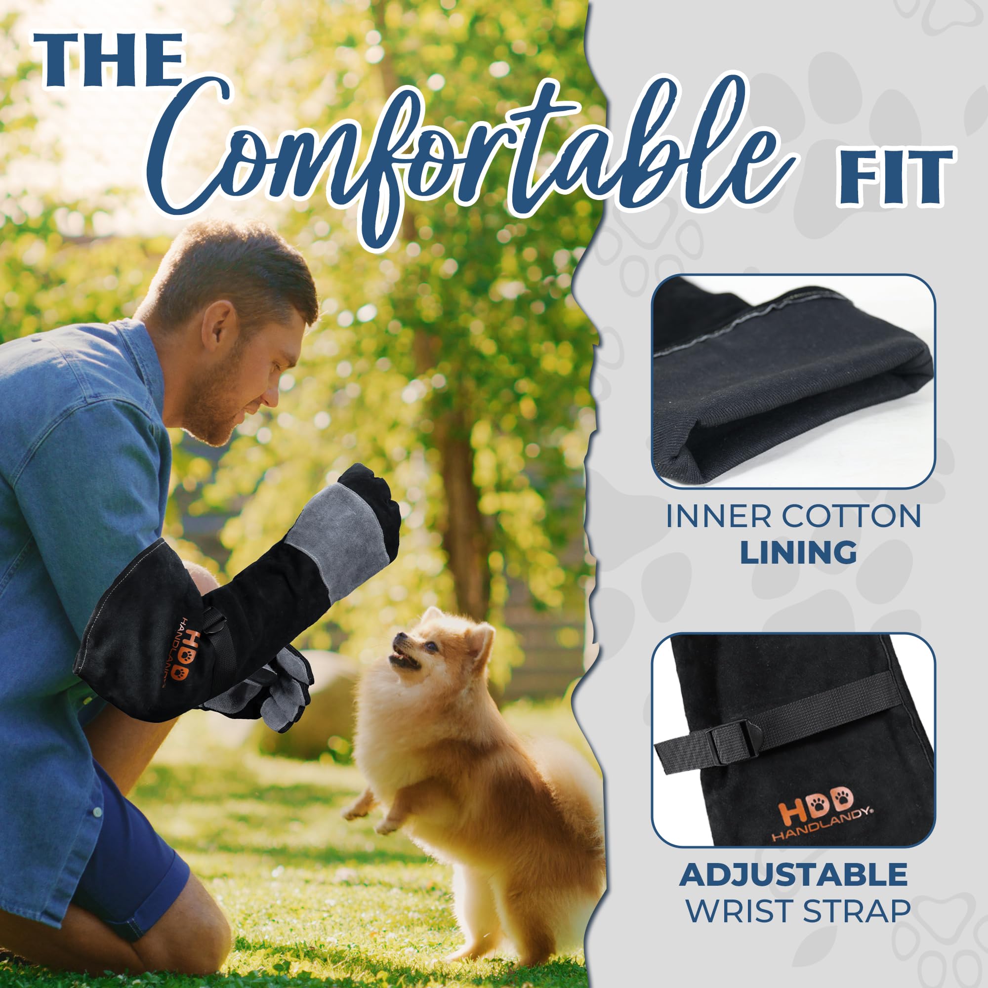 HANDLANDY pet care gloves ideal for nail trimming and grooming