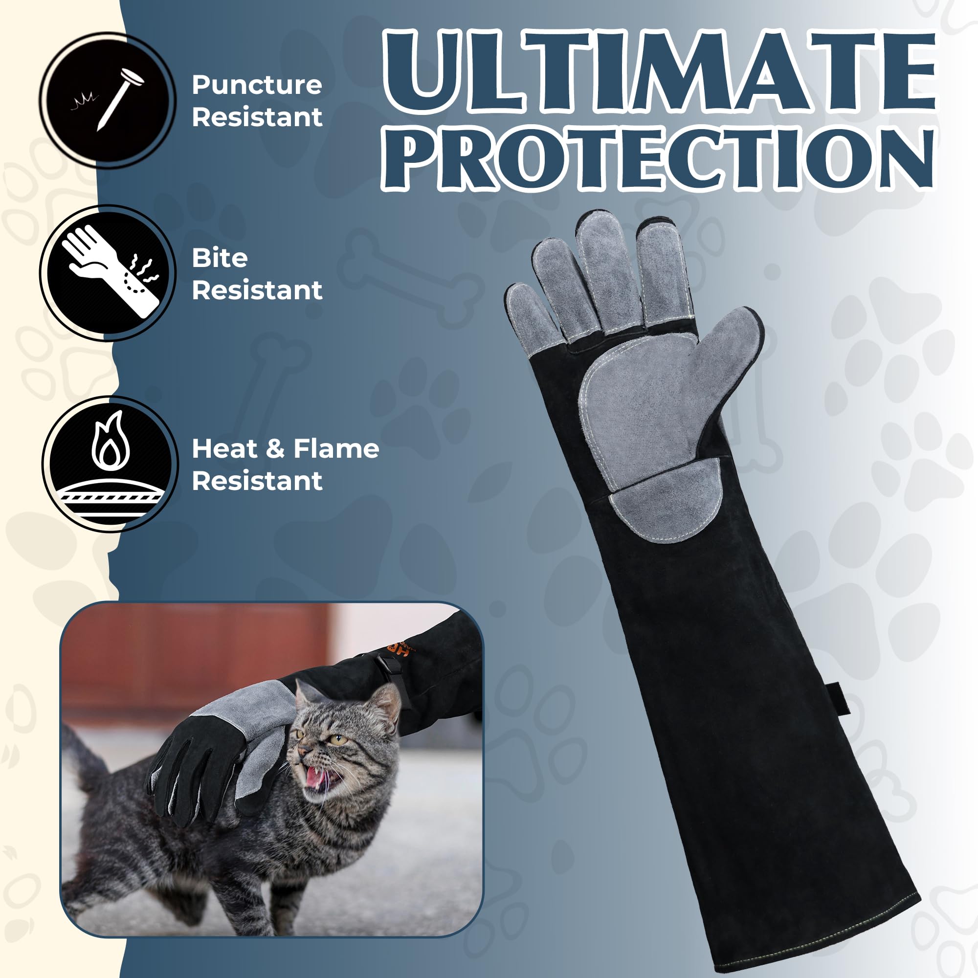 HANDLANDY grooming gloves for fur care and gentle handling