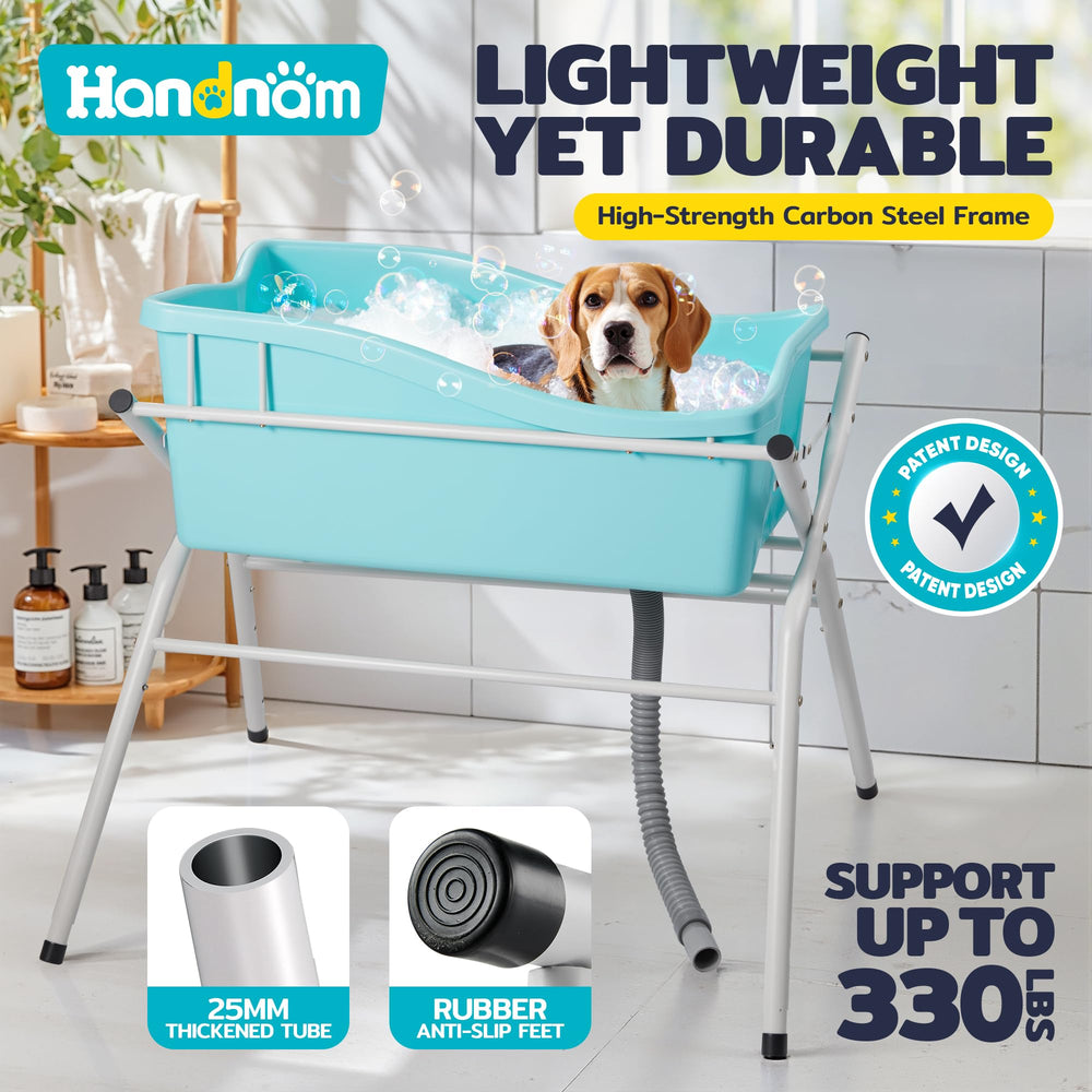 Handnam elevated stand assembly showing patent-design stability