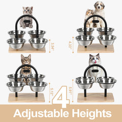 Handrong five stainless steel bowls allow easy cleaning and versatile meals.