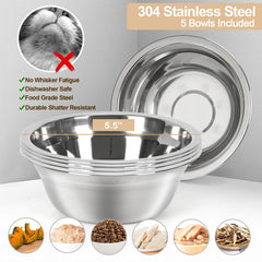 Handrong detachable bowls for quick refills and maintenance.