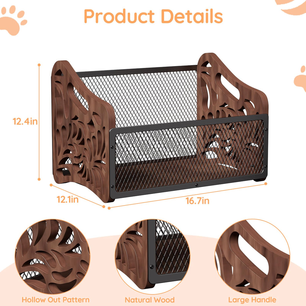 handrong rustic decor dog toy basket adding warmth to the room