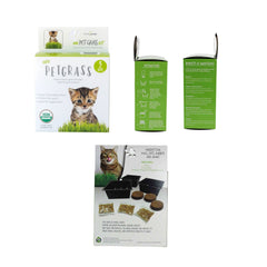 Handy Pantry Cat Grass Kit non-GMO seeds provide safe, organic wheatgrass for pets.