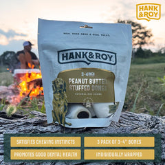 Hank and Roy refillable dog bones designed to support dental health