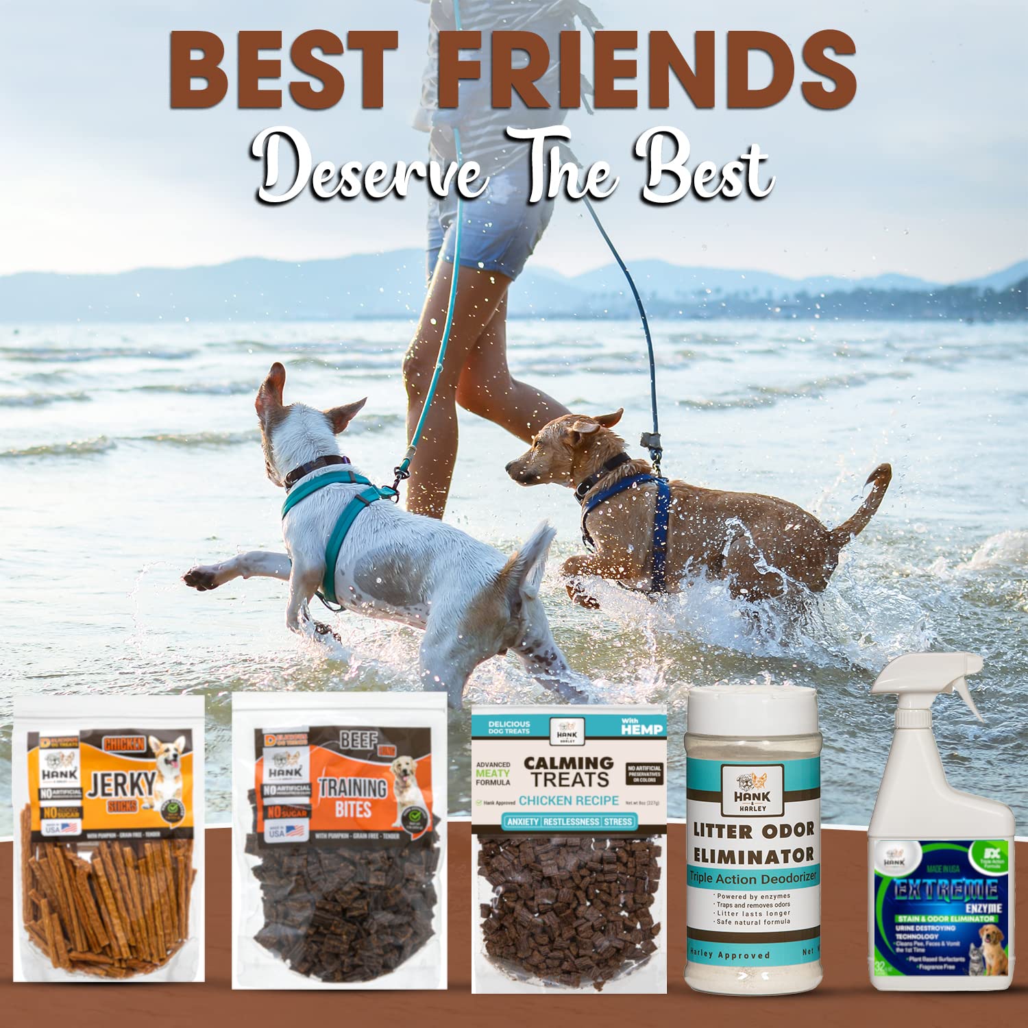 Hank & Harley chicken jerky sticks pet training idea demonstrates motivation