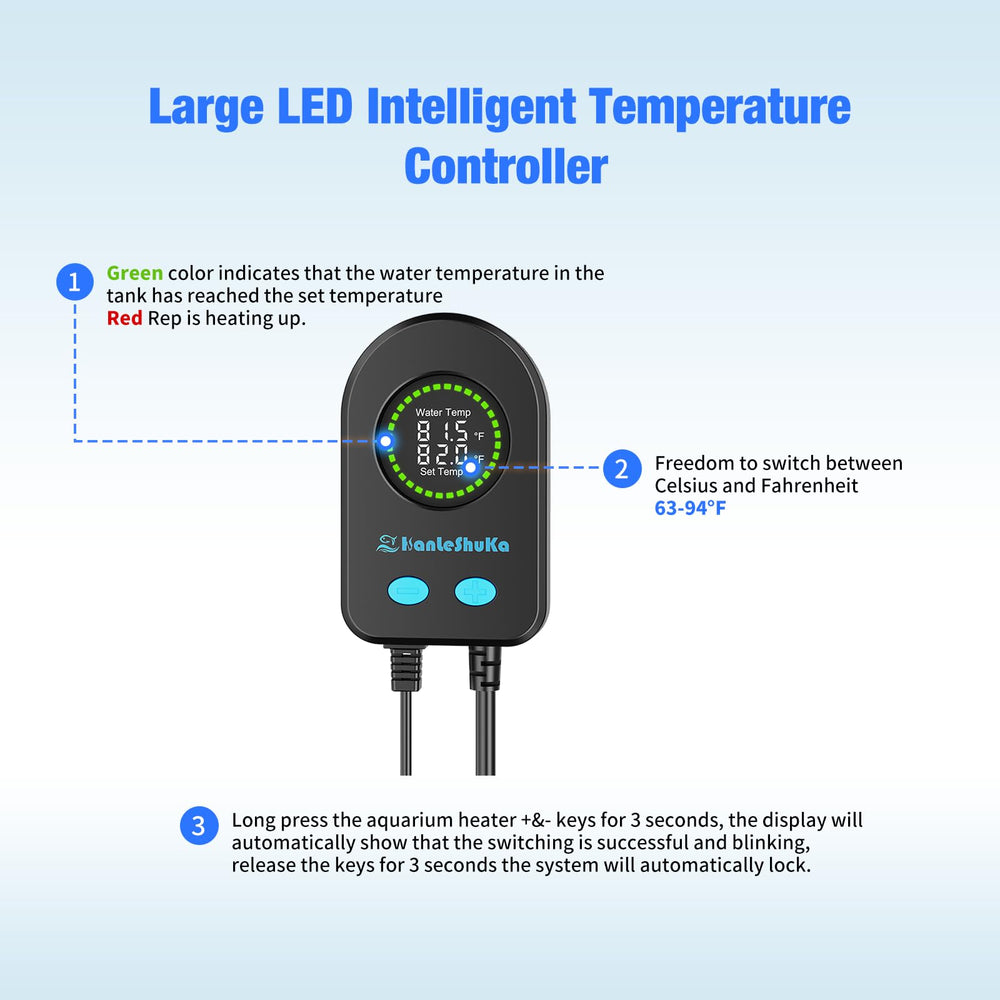 HANLESHUKA temperature controller with a digital display for easy measurement