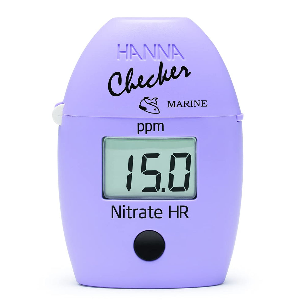 Hanna Instruments HI782 nitrate checker front view with digital readout for quick saltwater testing.