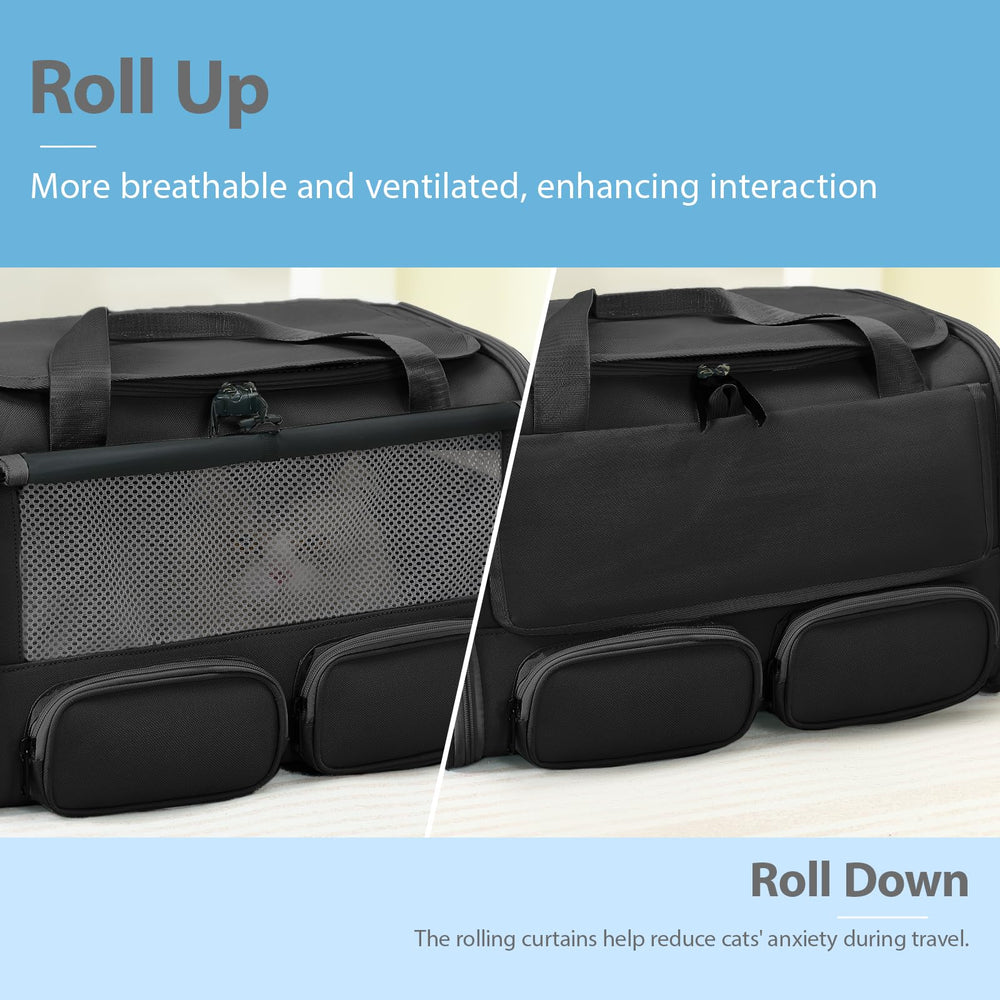 Hannadepot cat carrier anti-escape zipper enhances travel safety