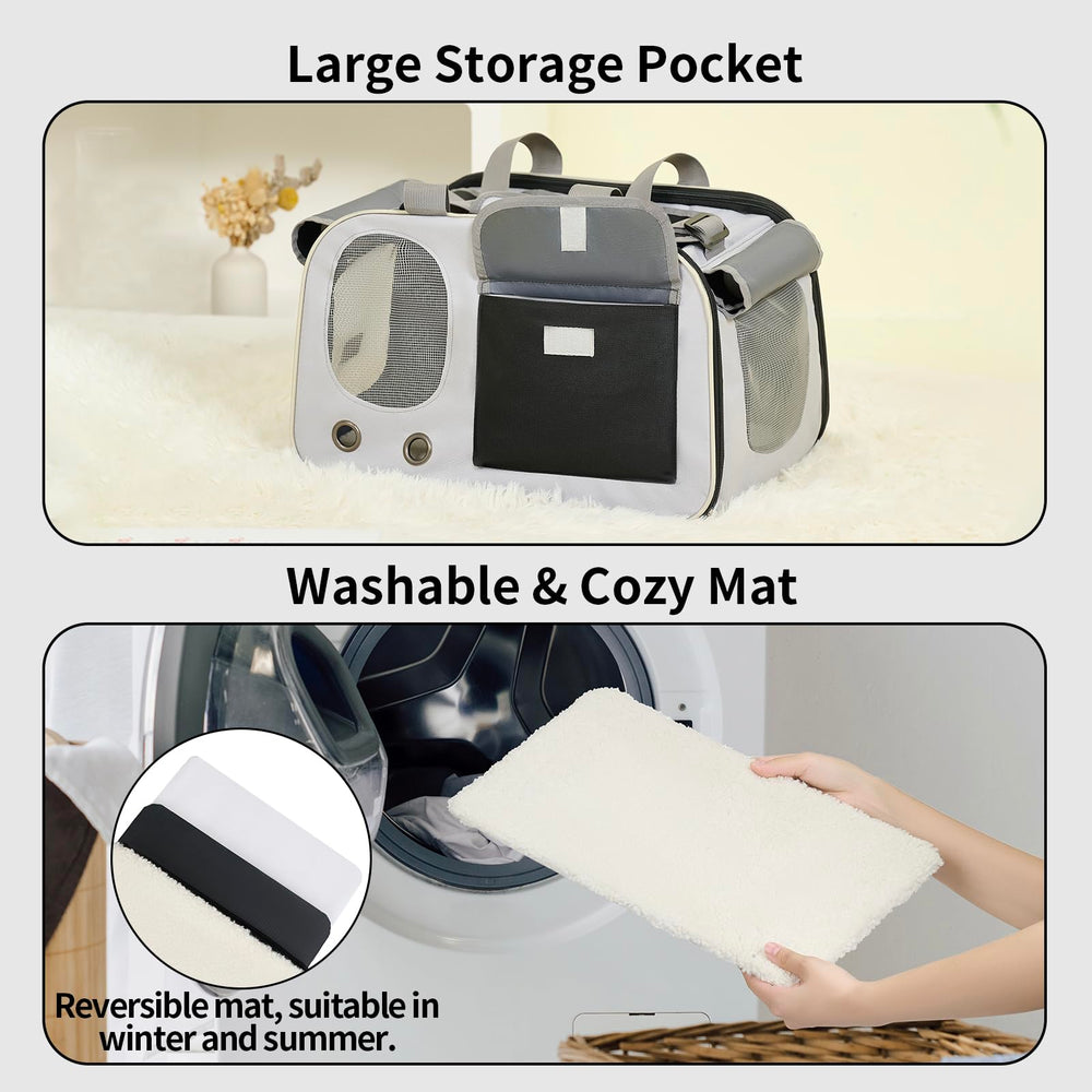 Hannadepot reversible mat with large front pocket for storage