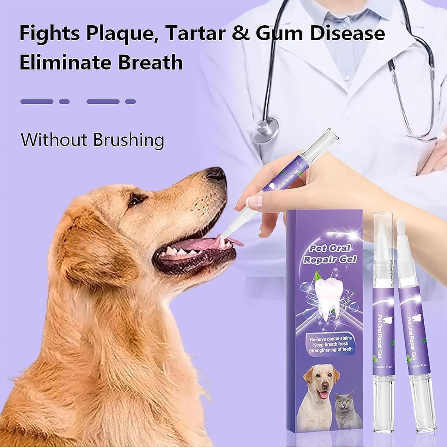 Hannahcos pet oral repair gel highlighting tartar removal potential