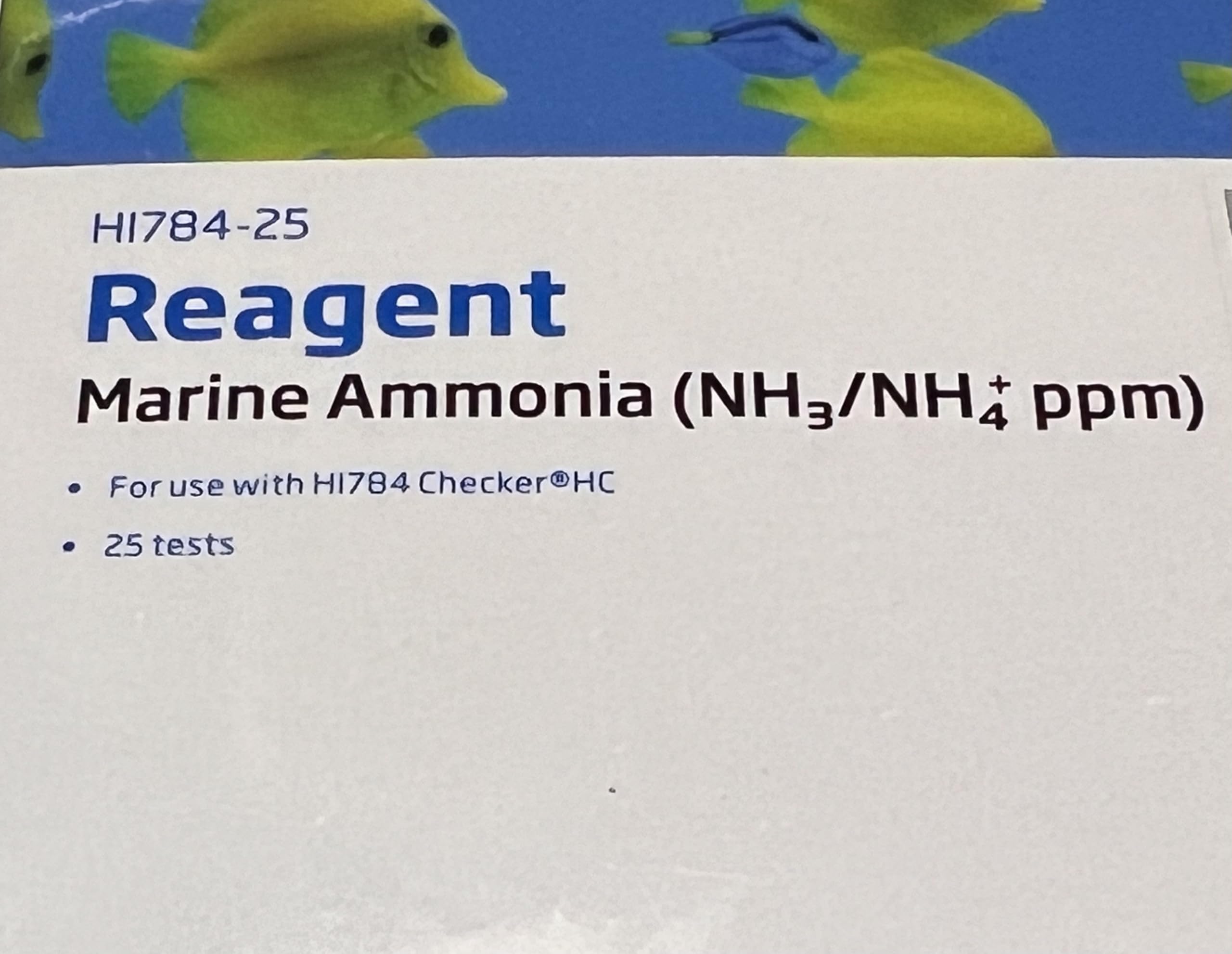 Hanna Instruments Marine Ammonia Checker reagents 25 tests enable precise, traceable ammonia testing for aquariums