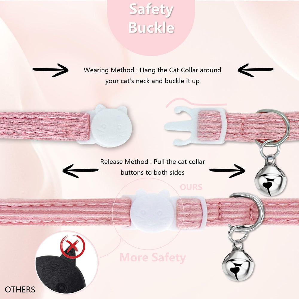 HANSHILAI cat collar adjustable buckle ensures a comfortable, secure fit for growing kittens