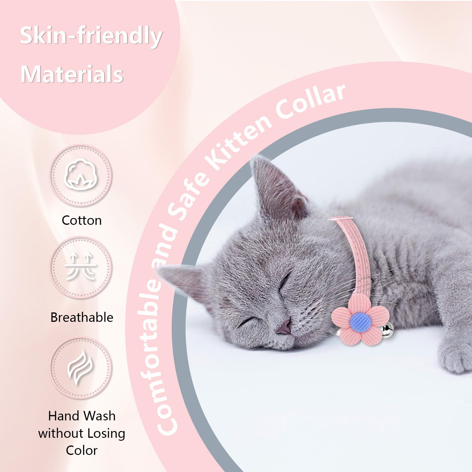 HANSHILAI cat collar bell detail helps locate your cat and wards off birds