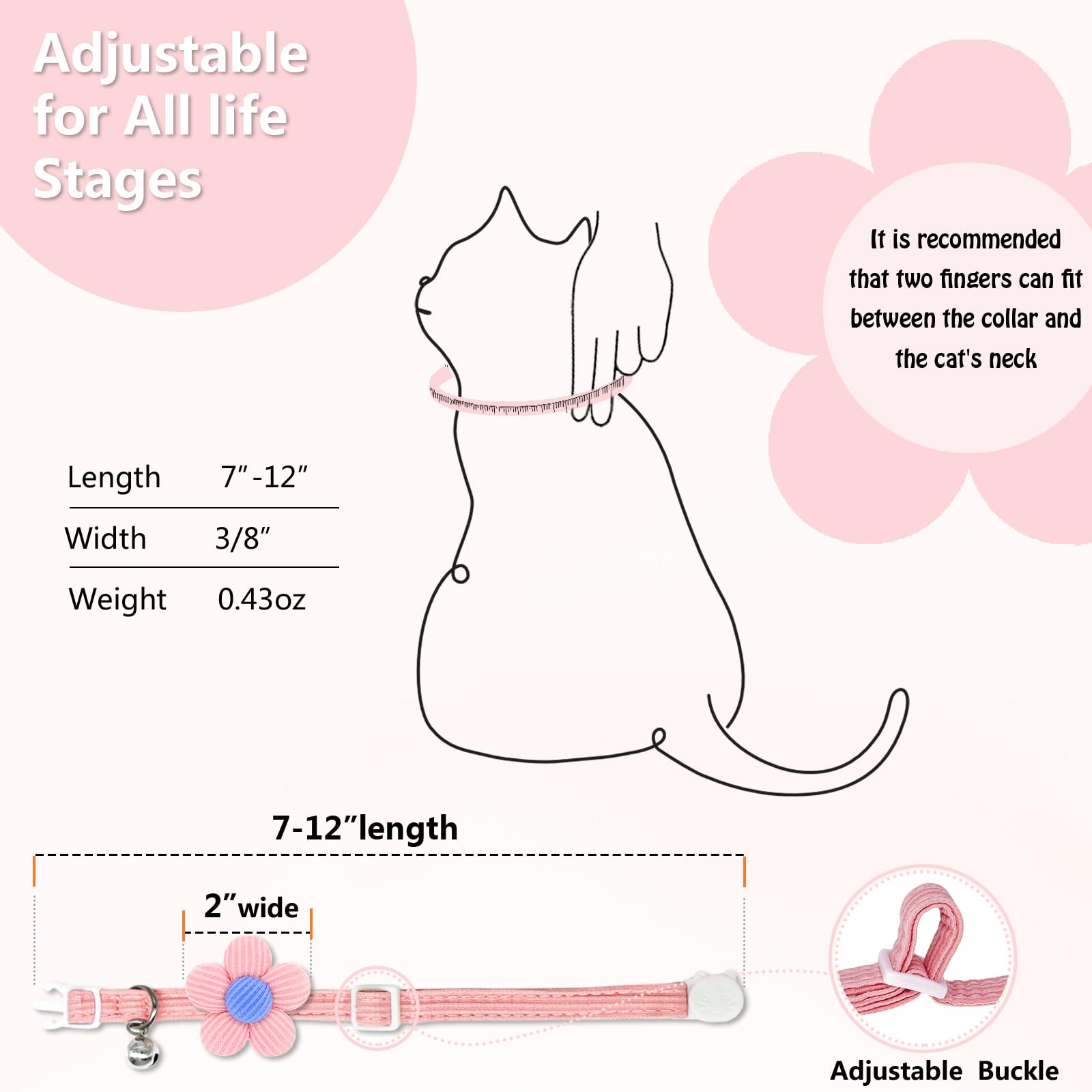 HANSHILAI cat collar two-pack offers versatile color choices for different moods