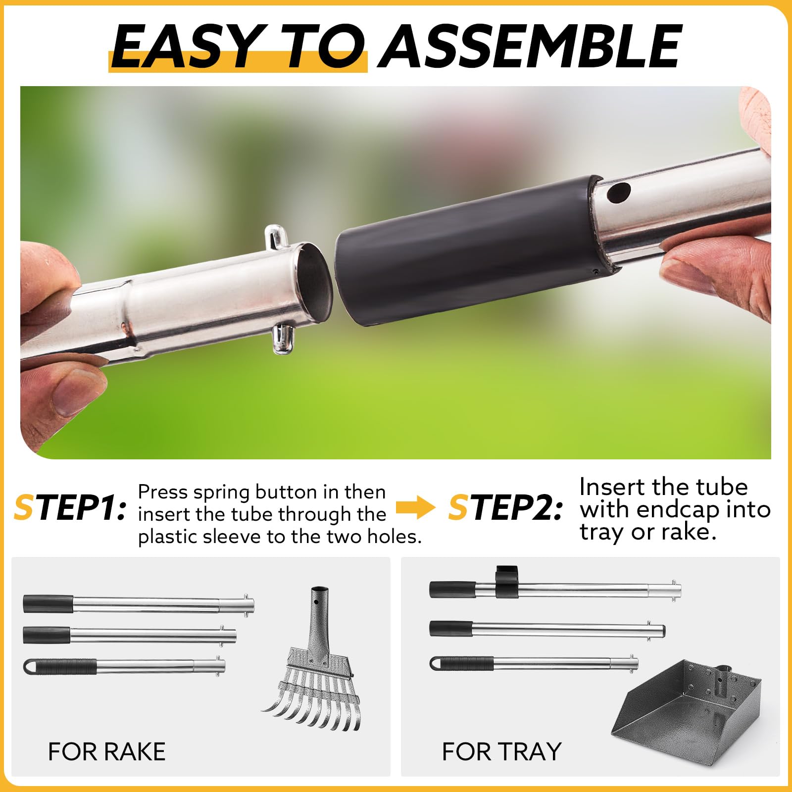 HANTOP aluminum-dustpan lightweight and easy to lift