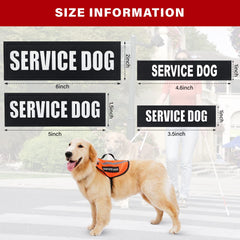 HANWER service dog patch shown on a harness vest for easy visibility and identification.