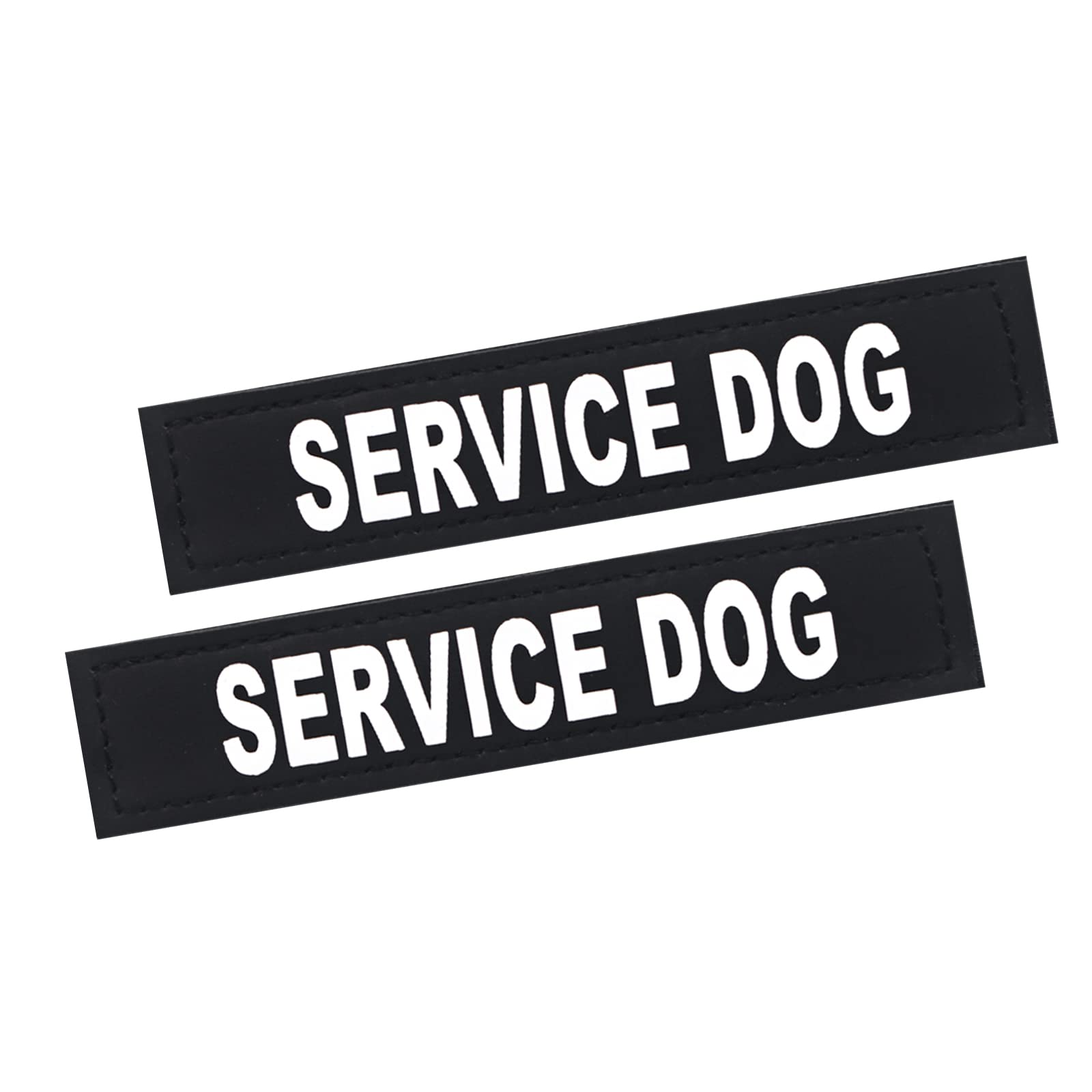 HANWER service dog patch with removable hook backing on harness for quick, secure attachment.
