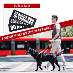 HANWER service dog patch for vest attachment ensures visible identification during walks