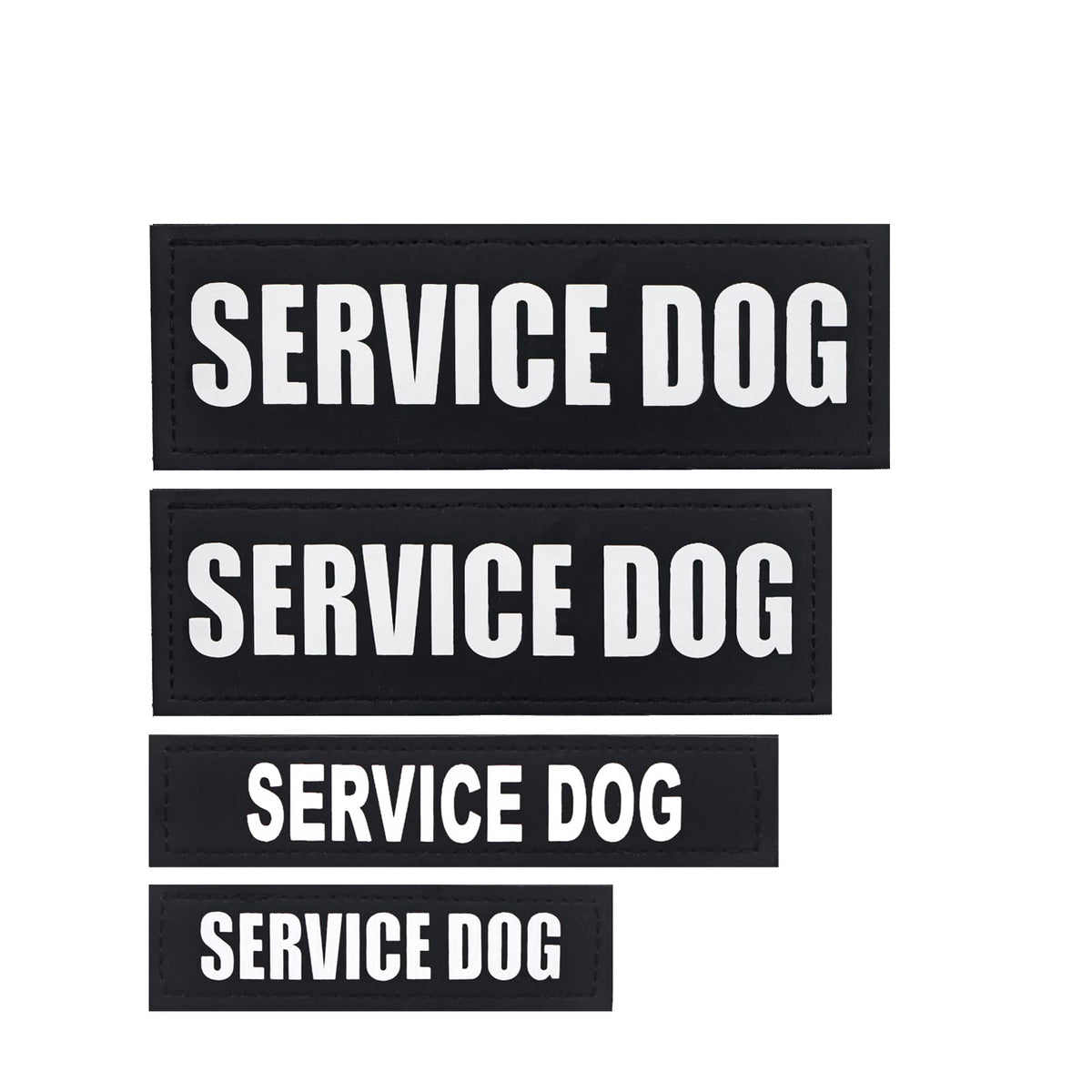 HANWER service-dog patches on vest provide quick identification during training.